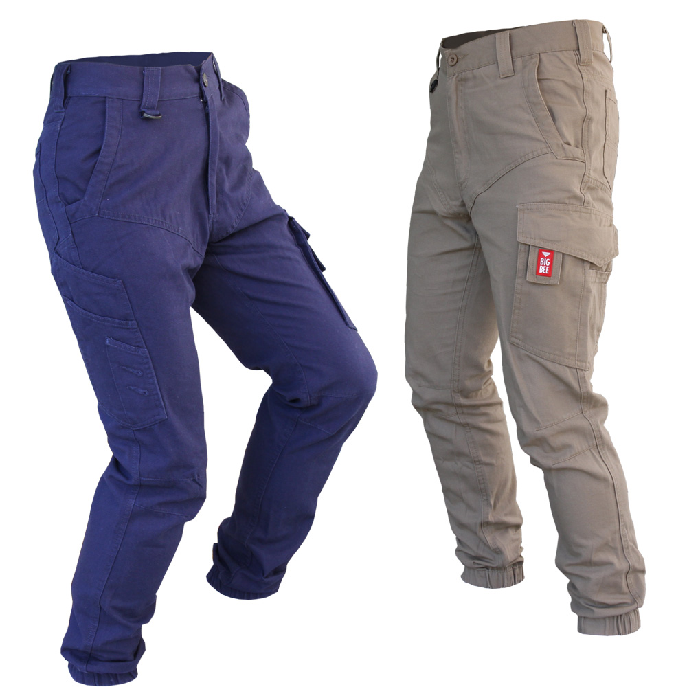 cargo pants with elastic bottom