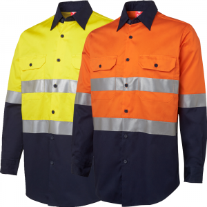 Hi Vis Work Shirt Reflective Tape LS