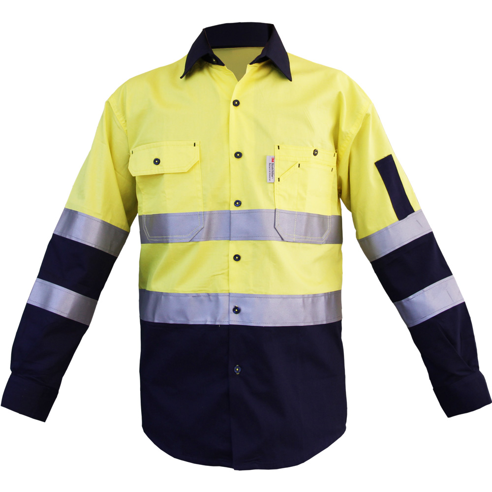 Hi Vis Work Shirt Lite 3M Tape | Big Bee | goodgearnation