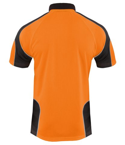 Hi Vis Panel Polo Shirt with Piping SS - Image 12