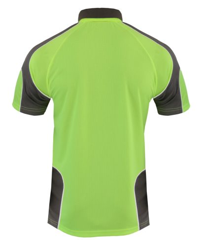 Hi Vis Panel Polo Shirt with Piping SS - Image 5