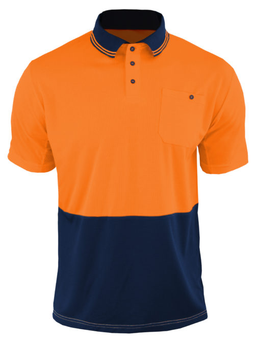 Classic Adult And Kids Hi Vis Polo Shirt Two Tone SS - goodgearnation