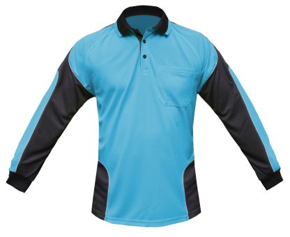 Hi Vis Panel Polo Shirt with Piping LS - Image 14