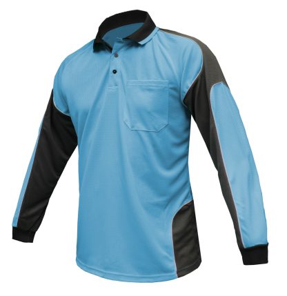 Hi Vis Panel Polo Shirt with Piping LS - Image 12