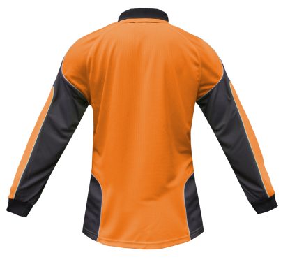 Hi Vis Panel Polo Shirt with Piping LS - Image 7