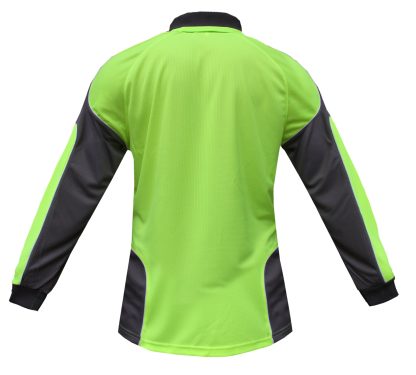 Hi Vis Panel Polo Shirt with Piping LS - Image 5