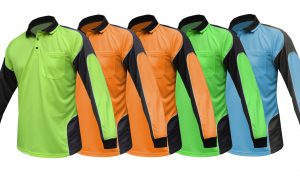 Hi Vis Panel Polo Shirt with Piping LS