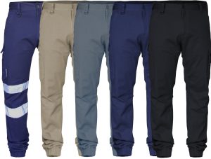 Work Cargo Pants Slim Fit Elastic Ankle Cuff