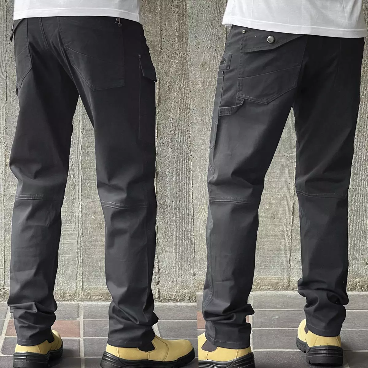 Big Bee Men’s Utility Cargo Pants – Boot Cut Stretch Cotton Drill Work Pants - Image 5