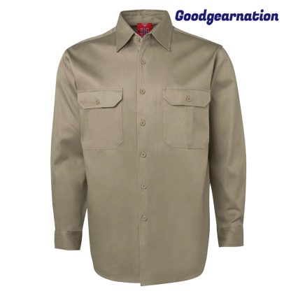TRADITIONAL WORK SHIRT NAVY KHAKI Air Vent - Image 4