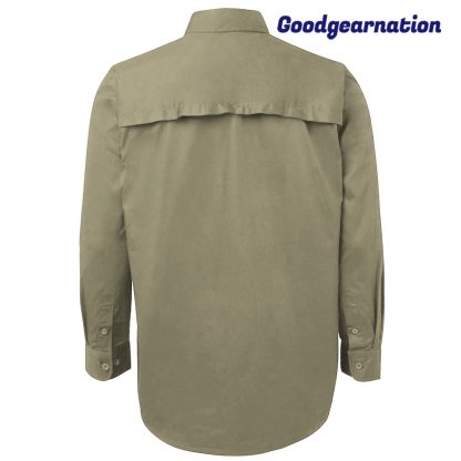 TRADITIONAL WORK SHIRT NAVY KHAKI Air Vent - Image 5