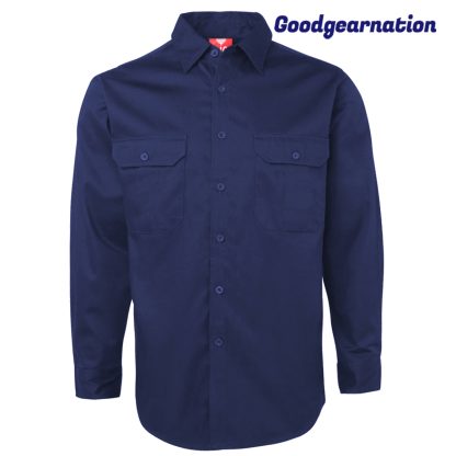 TRADITIONAL WORK SHIRT NAVY KHAKI Air Vent - Image 2