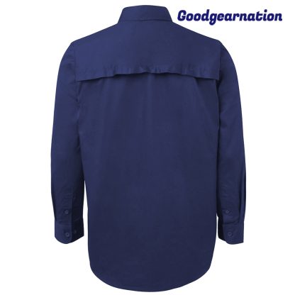 TRADITIONAL WORK SHIRT NAVY KHAKI Air Vent - Image 3