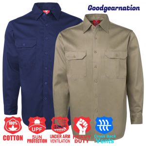 TRADITIONAL WORK SHIRT NAVY KHAKI Air Vent