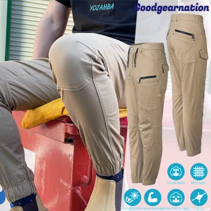 Big BEE Cargo Pants Tactical Tapered Trousers Elastic Cuff Stretchy Cotton Waist Adjustable - Image 18