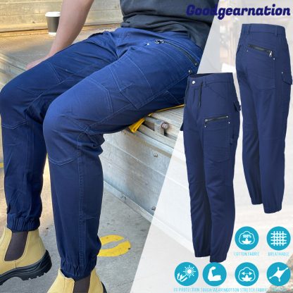 Big BEE Cargo Pants Tactical Tapered Trousers Elastic Cuff Stretchy Cotton Waist Adjustable - Image 12