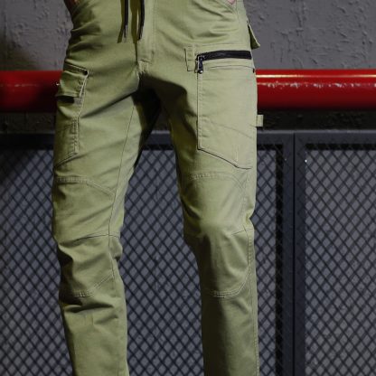 Big BEE Cargo Pants Tactical Tapered Trousers Elastic Cuff Stretchy Cotton Waist Adjustable - Image 20