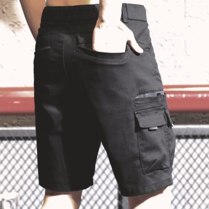 WARP Cargo Shorts Stretch Cotton Outdoor Casual Work Utility Cargo Pockets Elastic Waist - Image 3