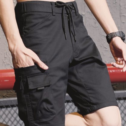 WARP Cargo Shorts Stretch Cotton Outdoor Casual Work Utility Cargo Pockets Elastic Waist - Image 5