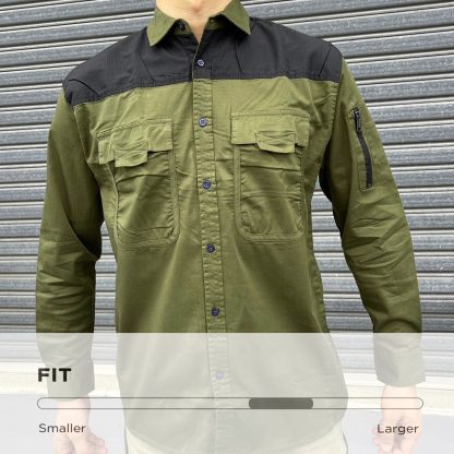 Work Shirts Flexible Stretchy Cotton Light Function Pockets - Image 10