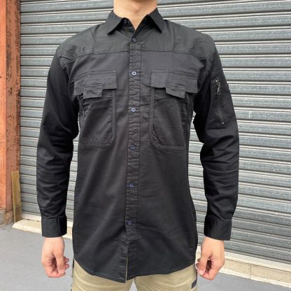 Work Shirts Flexible Stretchy Cotton Light Function Pockets - Image 5