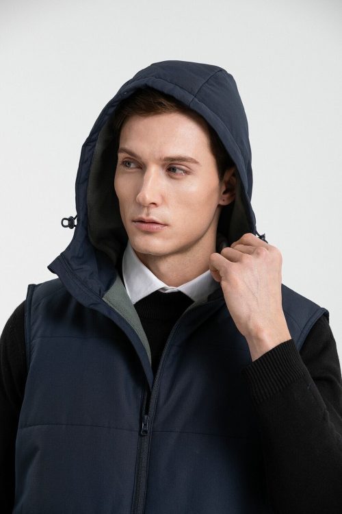 ISUSI Essential Vegan Down Vest – Insulated Fleece Hooded Puffer | Wholesale Supply - Image 14