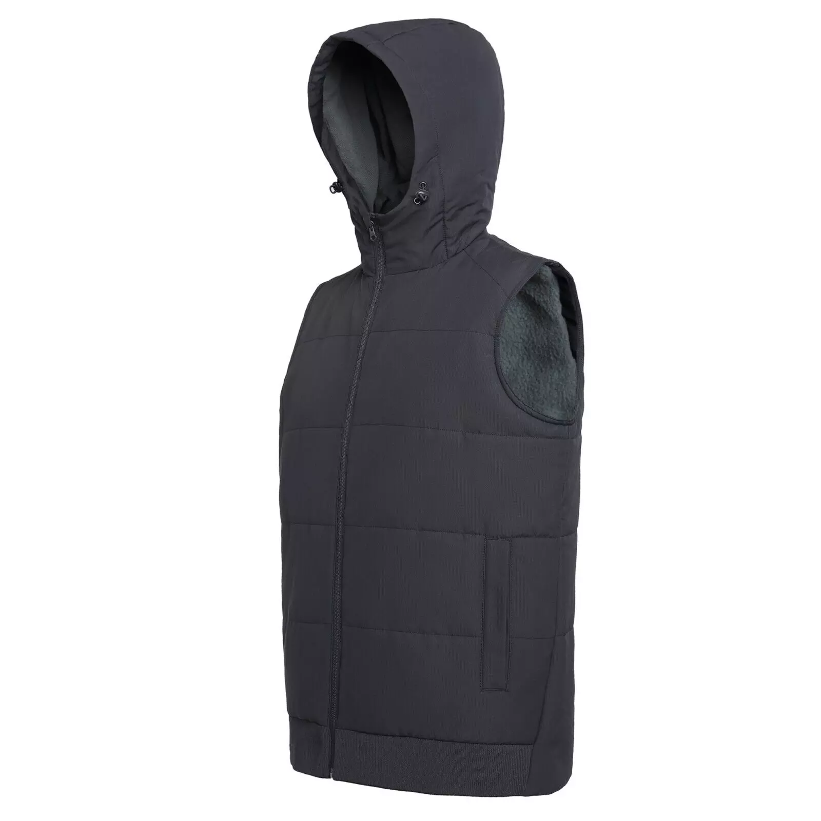 ISUSI Essential Vegan Down Vest – Insulated Fleece Hooded Puffer | Wholesale Supply - Image 3