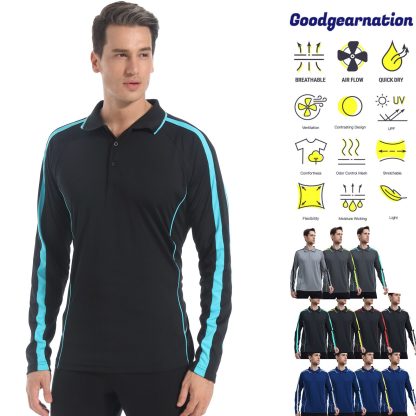 ISUSI Flow Mens Long Sleeve Polo – Lightweight, Moisture-Wicking | Wholesale Uniforms - Image 2