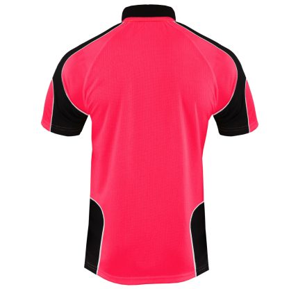 Hi Vis Panel Polo Shirt with Piping SS - Image 20