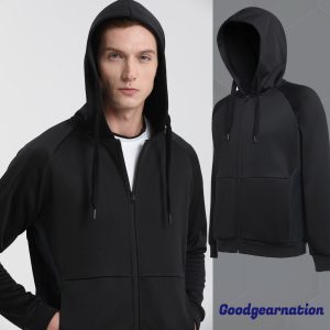 ISUSI Zip Hoodie Jumper Fleece Sweatshirts Contrast drawstring