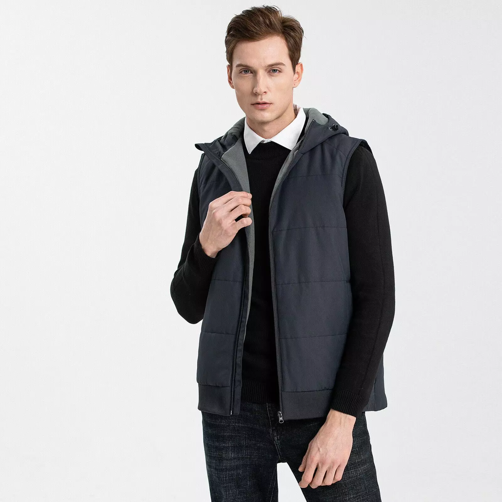 ISUSI Essential Vegan Down Vest – Insulated Fleece Hooded Puffer | Wholesale Supply - Image 11