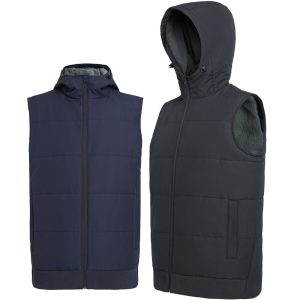 Active Puffer Vest Vegan Down-Free Quilted Unique Color Extra Warm Fleece Layer