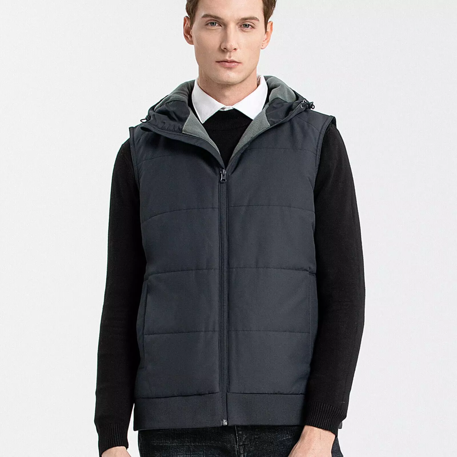 ISUSI Essential Vegan Down Vest – Insulated Fleece Hooded Puffer | Wholesale Supply - Image 13