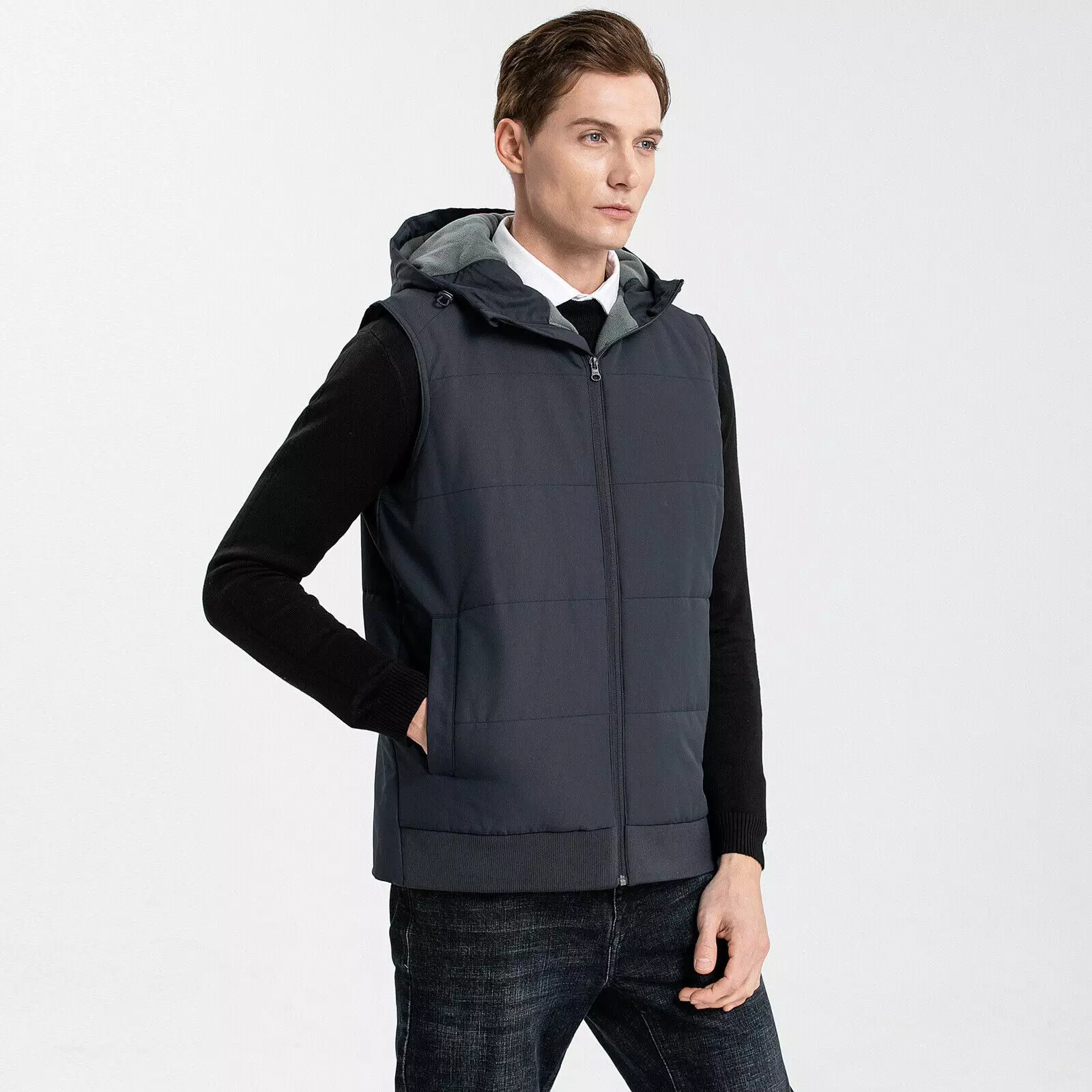 ISUSI Essential Vegan Down Vest – Insulated Fleece Hooded Puffer | Wholesale Supply - Image 10