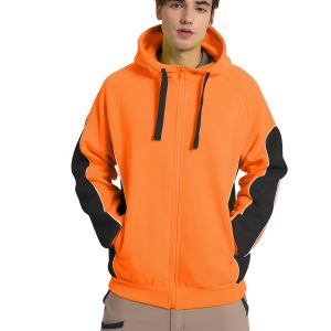 Big BEE Work Hoodie Hi Vis Jumper Safety Fleece Sweatshirts
