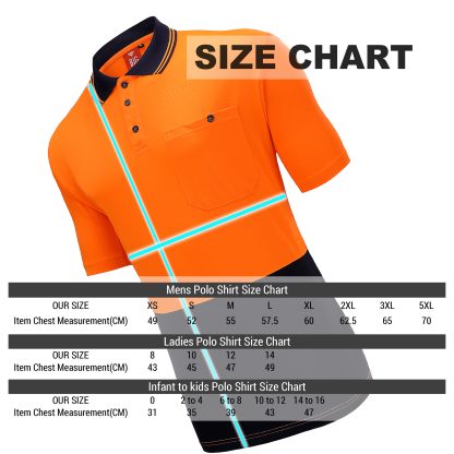 BIG BEE Hi Vis Polo Shirt Two Tone Short Sleeve - Image 17
