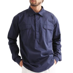 BIG BEE Lightweight Cotton Work Shirt - CLOSED FRONT