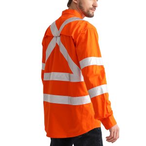 BIG BEE Lightweight Cotton Work Shirt - Full Front Opening