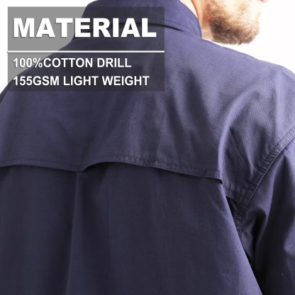 BIG BEE Lightweight Cotton Work Shirt - Full Front Opening - Image 4