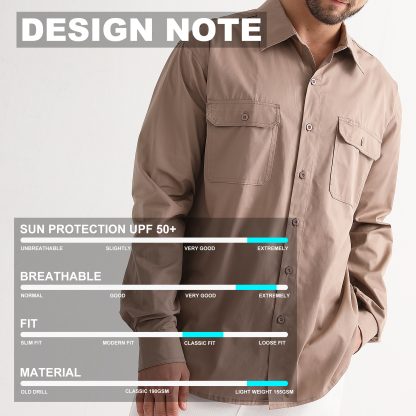 BIG BEE Lightweight Cotton Work Shirt - Full Front Opening - Image 5