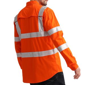 BIG BEE Lightweight Cotton Work Shirt - Full Front Opening